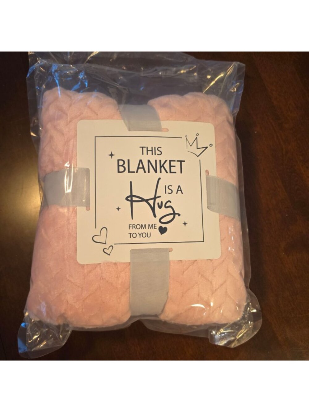 Pink Plush Throw Blanket Sleep Mask Headband Self Care Gift Set New - Picture 2 of 5